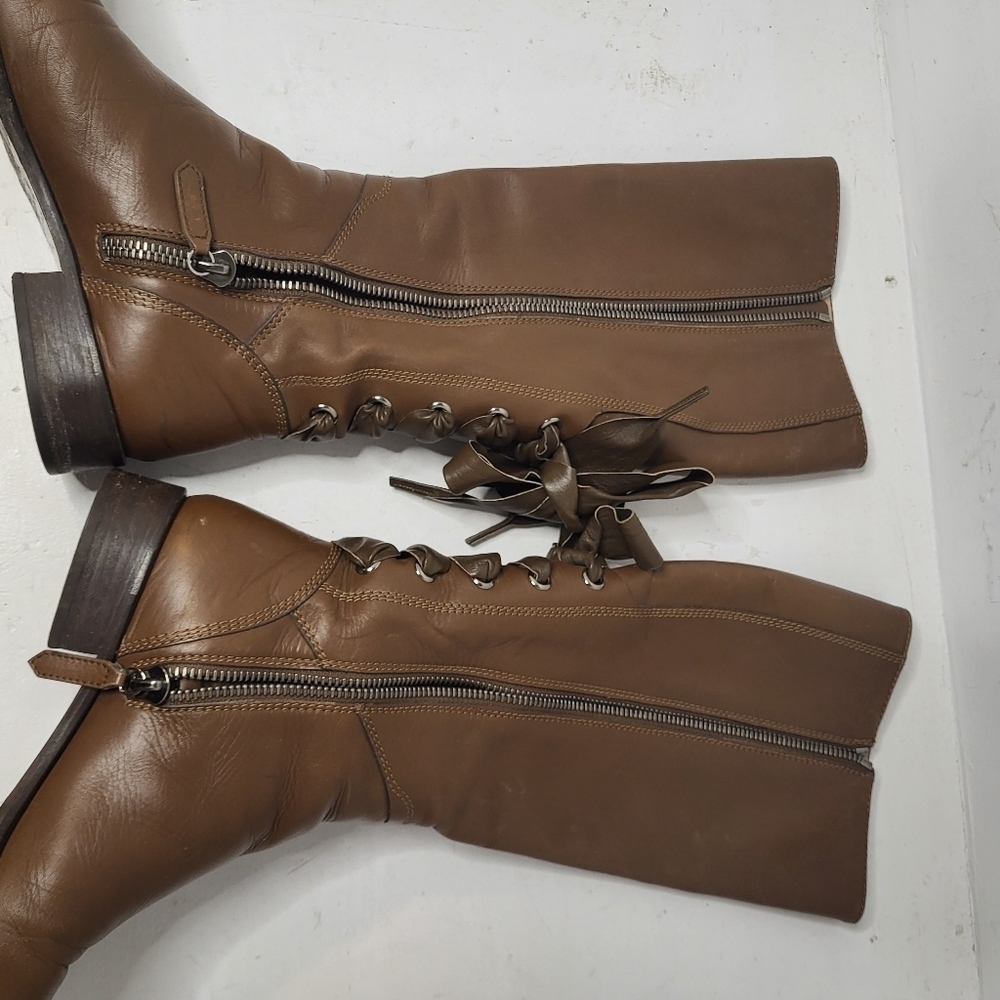 Valentino Ascot Ribbon Lace-Up Riding Boot Size 38 - Picture 11 of 14